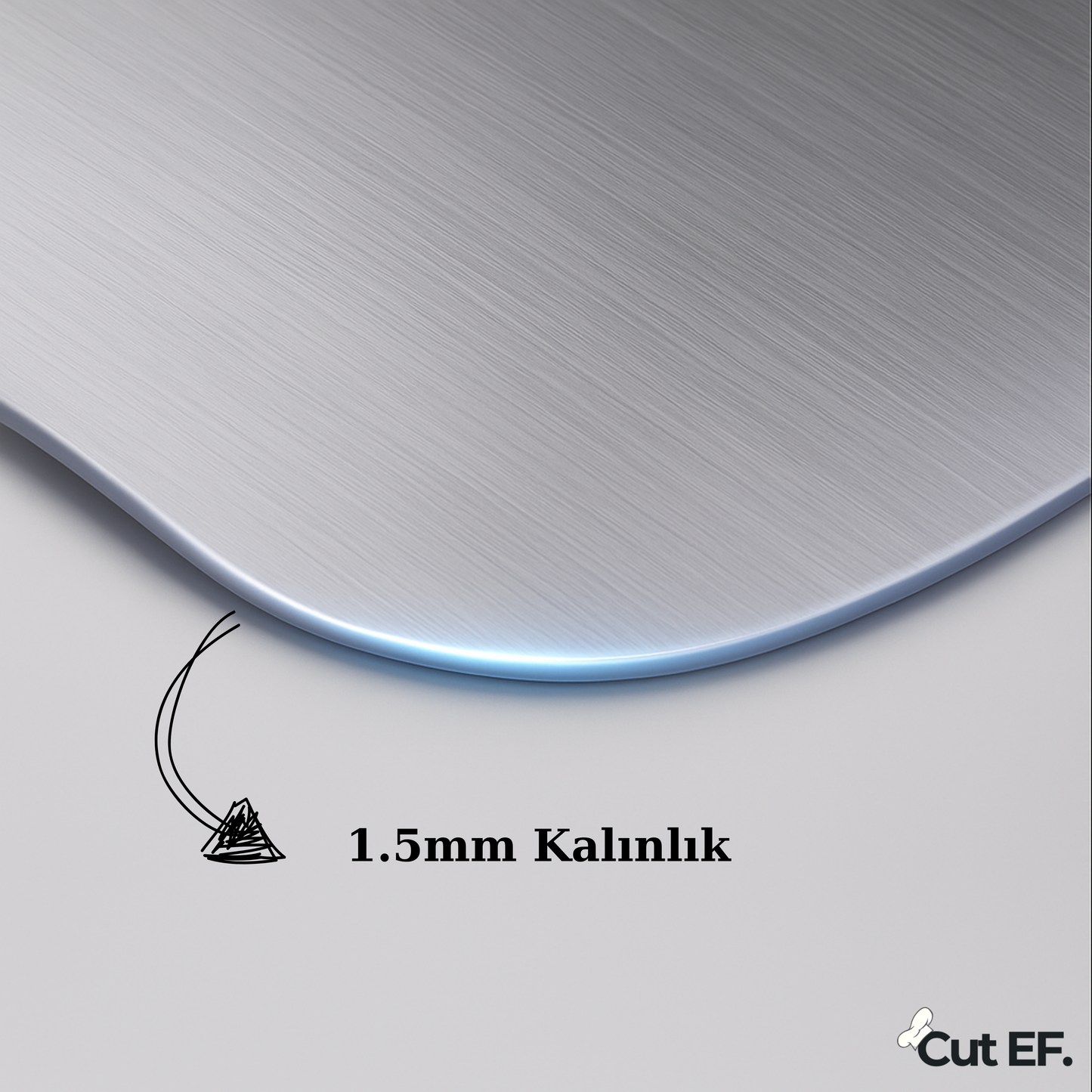 CUT EF Paslanmaz Çelik Kesme Tahtası